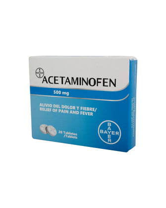 Acetaminofén Bayer 500mg x 20 tabletas