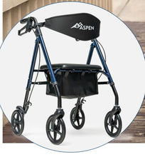 Andadera de 4 Rodos Azul Cobalto con Asiento