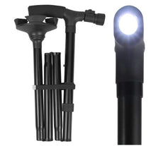 Bastón Plegable con Luz de 1 Pata con Punta Cuádruple